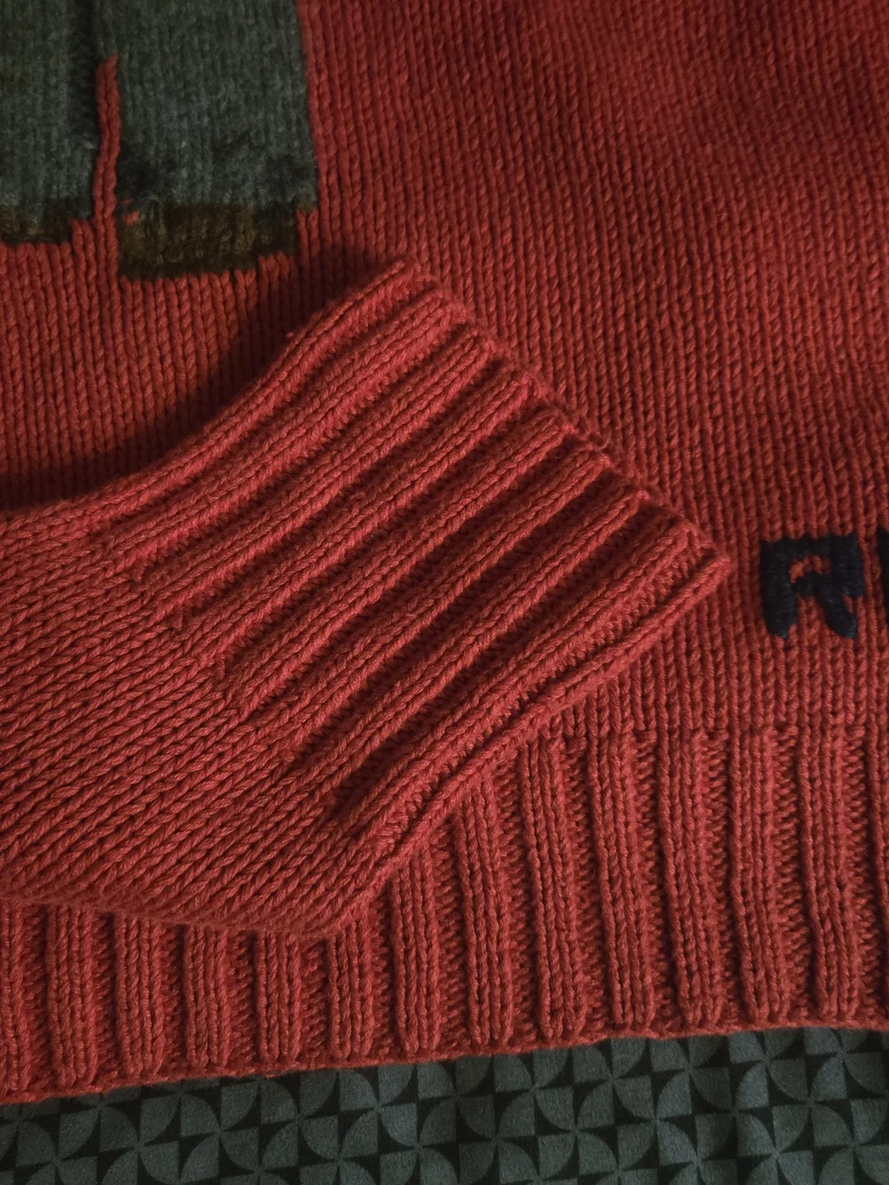 Polo by Ralph Lauren Red Polo Executive Bear Hand Knit Sweater. Like New.